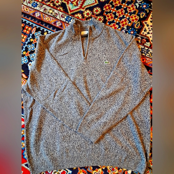 Lacoste Wool Half Zip Sweater - Picture 1 of 7
